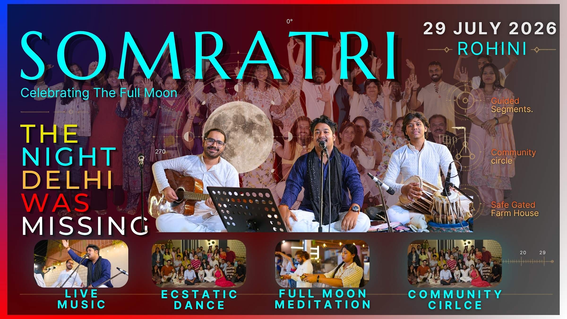 29 July Full Moon SomRatri Overnight Celebrations
