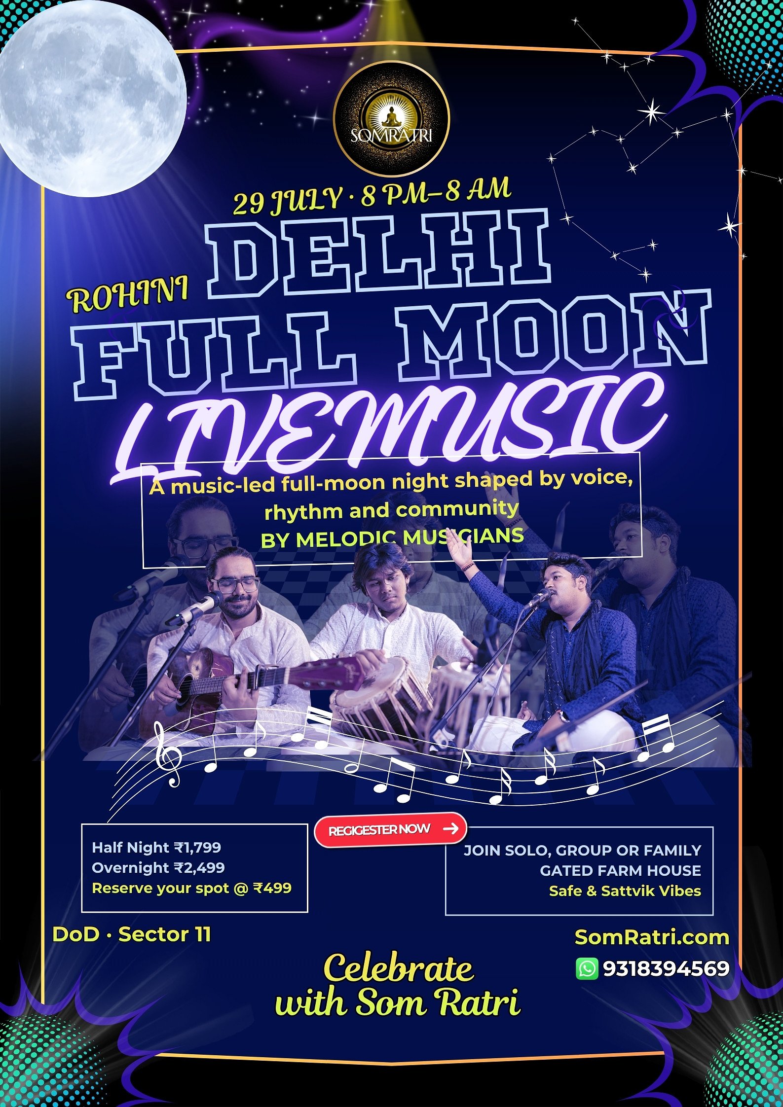 29 July Full Moon SomRatri Overnight Celebrations