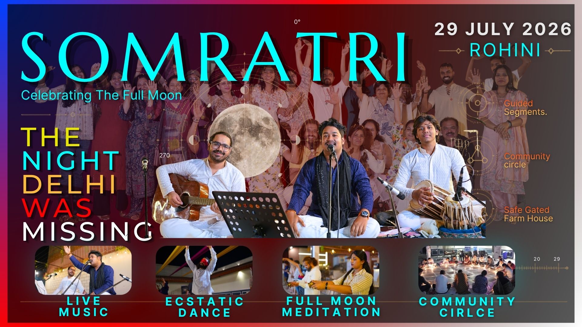 29 July Full Moon SomRatri Overnight Celebrations