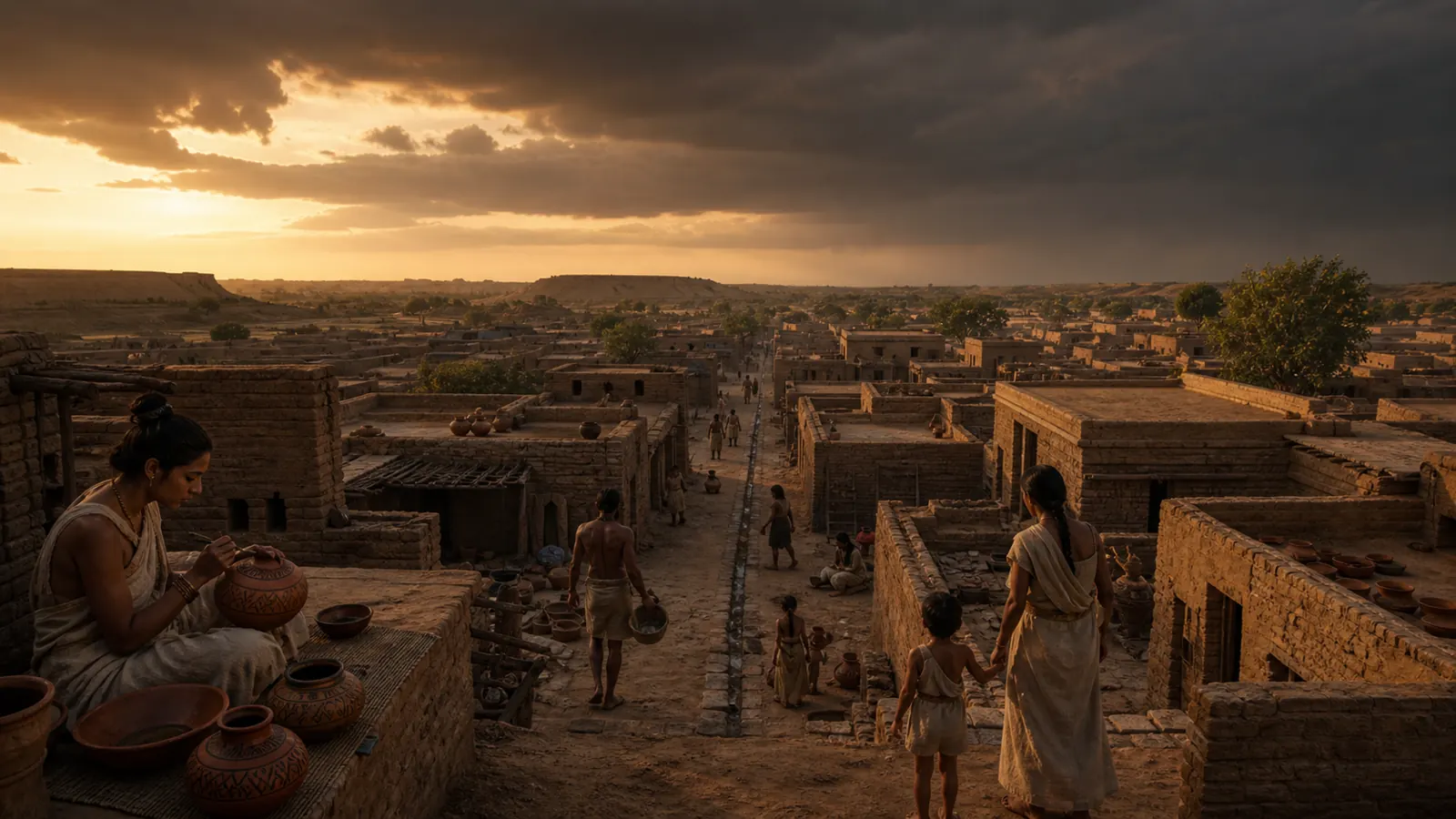 Facing the Past: 5 Revelations from the New Rakhigarhi Discoveries: Artistic reconstruction: Harappan city at Rakhigarhi