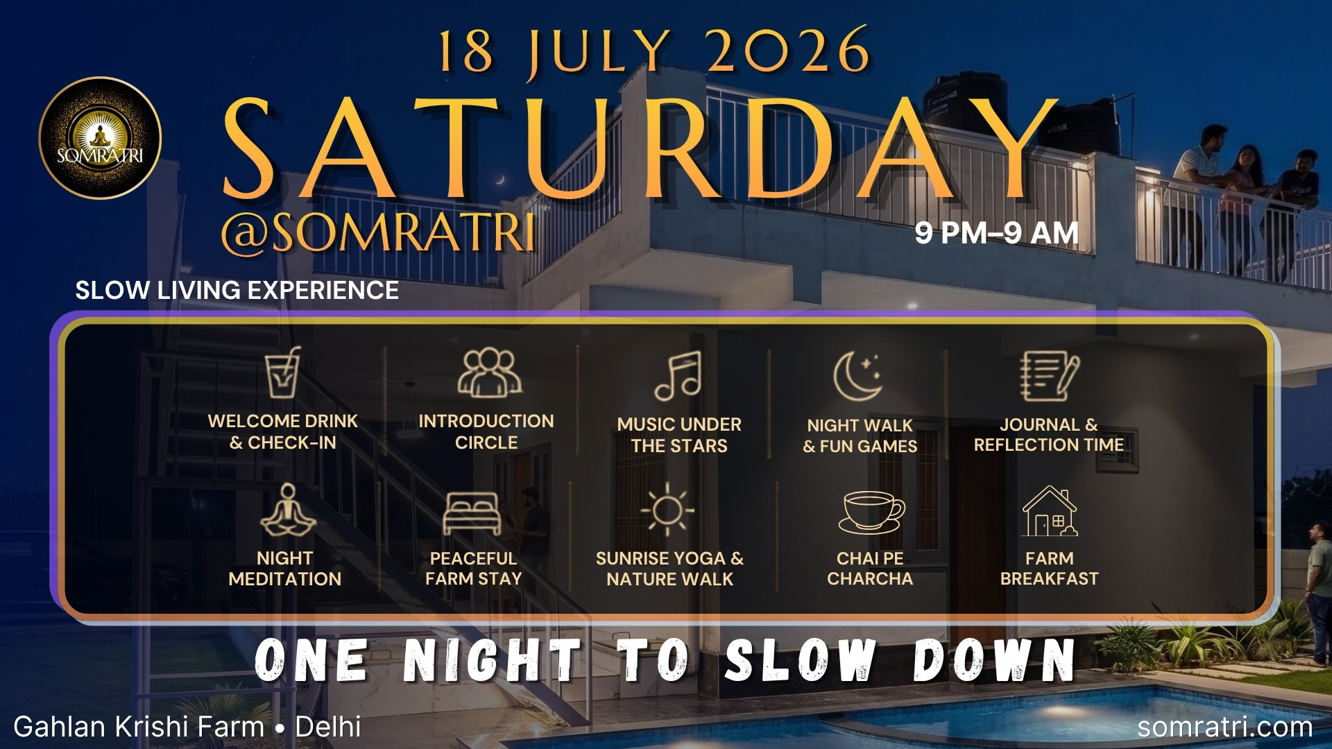 SomRatri Saturday Slow Living Night — 18 July 2026